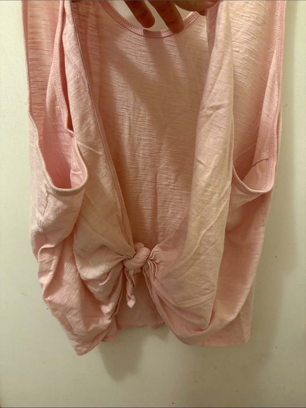 Brisas Open Back Pink Tank Top - Sleeveless Scoop Neck - Picture 6 of 7